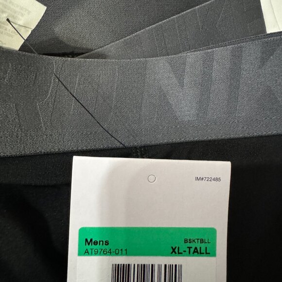 Nike Pro NBA Team Issue Compression 3/4 Tights Black White Men AT9764-011 - Picture 9 of 11